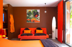 B&B Dochavert -Chambres d'hôtes - Carcassonne - Chambre orange