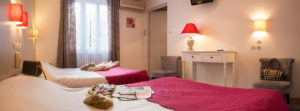 Hôtel de la Bastide (Carcassonne) - Reportage photo Novembre 2017 - Chambre familiale 2 lits doubles - ©Florent Chatroussat