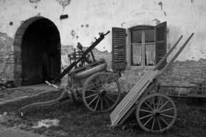 Xaronval, village 1900 - Pompe mobile
